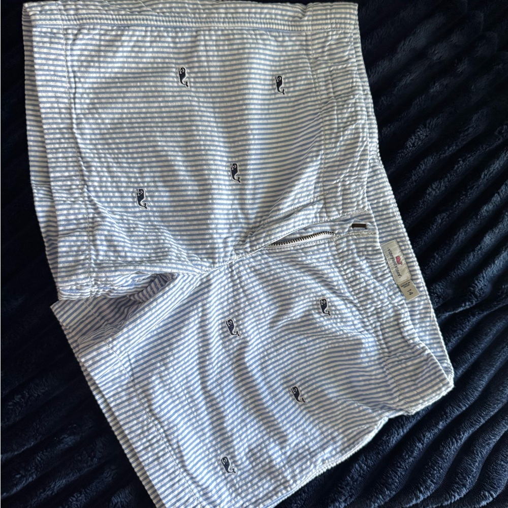 Vineyard Vines Blue and White Striped Shorts 14